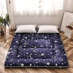 MAXYOYO Navy Star Futon Mattress Japanese Floor Mattress Tatami Floor Mat Foldable Bed Portable Camping Mattress Kids Sleeping Pad Floor Lounger Couch Bed Twin Size