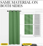NICETOWN Froest Green Blackout Curtains 78 inches Length for Bedroom, 2 Panels, 42" Wide, Thermal Insulated Decoration Drapes for Office Window