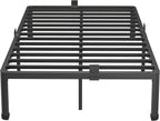MAF 12 Inch Full Size Metal Platform Bed Frame with Round Corner Legs, Mattress Slide Stopper, 3000 LBS Heavy Duty Steel Slats Support, No Box Spring Needed, Noise Free