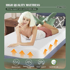 PayLessHere Base Foam Mattress 8 inch Mattress, CertiPUR-US Certified,Breathable Bed Mattress for Cooler Sleep Supportive & Pressure Relief,Removable Soft Cover,White Twin