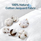 ABENE Mattress Topper for Back Pain Relief, Extra Thick Mattress Pad Pillowtop, Soft Cotton Cover with 8"-21" Deep Pocket, 1300gsm Overfilled Down Alternative Filling (Cotton White, Twin)