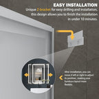 24''x36'' LED Bathroom Mirror with Front + Backlit, Tempered Glass Bathroom Mirror with Lights, Anti-Fog, 3 Colors with Stepless Dimmable Memory Bathroom Vanity Mirror for Wall, Shatterproof