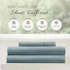 Linen Market Bed Sheets for Twin Size Bed (Ocean) - Sleep Better Than Ever with These Soft and Cooling Twin Sheets - Deep Pocket Fits 16" Thick Beds - 4 Piece Twin Sheet Set