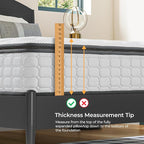 Vesgantti Queen Mattresses 12 Inch Hybrid Pillow Top Queen Size Mattress in a Box, Memory Foam and Pocket Coil Innerspring Mattresses, Cooling & Silent Sleep, Pressure Relief, Medium Feel