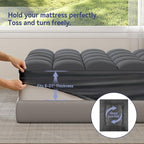 ELEMUSE Full Grey Mattress Topper for Back Pain, Extra Thick Mattress Pad Cover, Plush Soft Pillowtop with Elastic Deep Pocket, Overfilled Down Alternative Filling