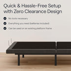 Full Premier Adjustable Base with Massage, Wireless Remote, USB Port-Ergonomic Head and Foot Incline