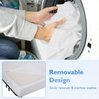 FDW | 5 Inch Twin XL Mattress | Medium Firm | Gel Memory Foam Mattress | White | Bed in a Box, CertiPUR-US Certified | Pressure Relief, Cooling Ventilated Foam | Washable Removable Cover