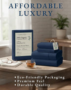 LANE LINEN 100% Organic Cotton Fully Elasticized King Sheet Set, Low Pilling Fade Resistant Machine Washable Naturally Cooling King Bedding Set, Soft & Comfy Cotton Sheets - Navy