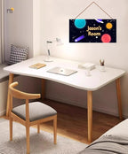 Personalized Sign Fantasy Universe Themed For Kids Room Nursery Door Decor,Custom Name Planet Wall Art Decor Decorative Plate for Boys Bedroom Girls Room Baby Game Room