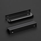 Ravinte Hardware 10 Pack Black Cabinet Handles, 4.75 Inch (120mm) Finger Edge Pulls, 3.75 Inch Hole Center, Finger Pulls for Cabinets