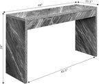 Convenience Concepts Northfield Hall Console Table 48" - Modern, Minimalist Narrow Sofa Display Accent for Contemporary Living Room, Entryway, or Hallway, Gray Faux Marble