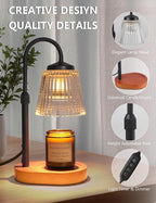 Candle Warmer Lamp with Timer Dimmable, Adjustable Lamp Candle Warmer, Birthday Gifts for Women Mom, Wax Warmer Lamp for Scented Jar, House Warming Gifts New Home Decor