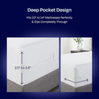 California Design Den 100% Waterproof Zippered Mattress Encasement Twin XL - 6 Sided Protection - Premium Quality, Breathable and Durable Twin XL Mattress Cover (White)