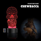 2 Bases 5 Patterns Star Wars Gifts 3D Illusion Lamp - Baby Yoda Night Light, 7 Color Change, Christmas Gifts for Star Wars Fans Boys Girls Men