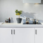 Ravinte 3 Pack Black Cabinet Pulls 4-1/2 Inch Square Kitchen Cabinet Handles Matte Black Kitchen Hardware for Drawer Pulls Drawer Handles Come with Screwdriver