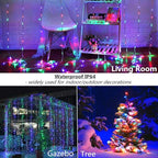 Curtain Lights, String Lights Bedroom, 300 LED 9.8x9.8Ft Twinkle String Light Decorations for Window Wedding Bedroom Wall Party Backdrop, Cute Home Indoor Outdoor Decor String Light Remote Control