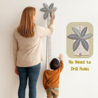 Personalized Growth Chart for Wall, Wooden Height Chart for Kids, Cute Height Measurement for Child/Girls/Boys, Baby and Toddler's Playroom/Kid's Room/Nursery Decor, Coconut Tree