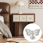 Butterfly Cabinet Knobs,6 Pieces Butterfly Knobs Single Hole Pulls Handles Decorative Door Cabinet Drawer Cupboard Furniture Door Wardrobe (Silver)
