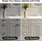POZEAN Crystal Cabinet Knobs 30Pack, 1.57inch Dresser Knobs for Cabinet, Drawer with Two Different Sizes Screws, Diamond Glass Pulls Handles (40mm, 30Pack, Clear-Silver)