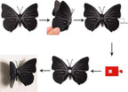 24pcs 3D Vivid Special Man-Made Lively Butterfly Art DIY Decor Wall Stickers Decals for Nursery, Bathroom, Office, 3D Crafts