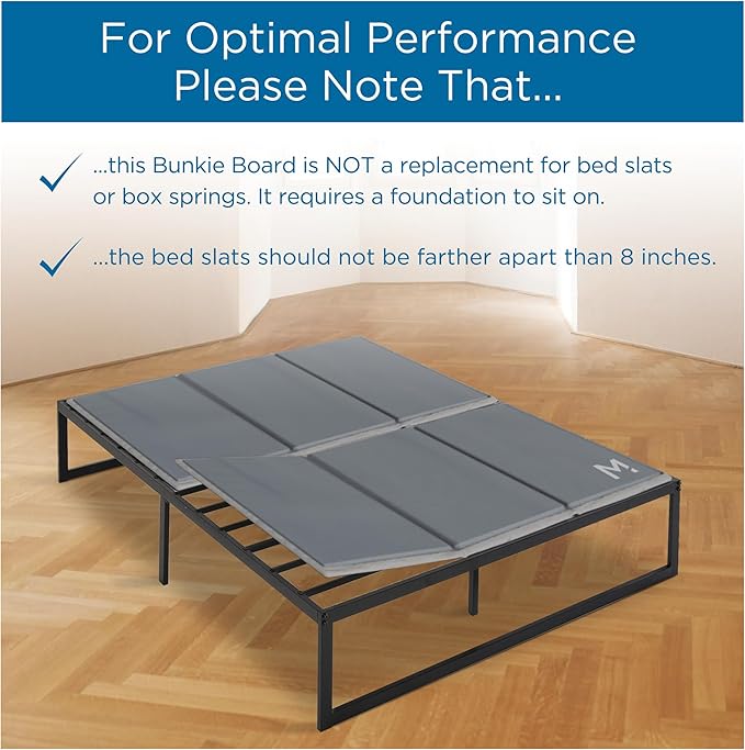 Meliusly Premium 10mm Bunkie Board King Size (76x80'') Patent Pending Low Profile Bed Board Design - Breathable, Noise Minimizing, Moisture Resistant Bunkieboards, Low Profile Bed Support