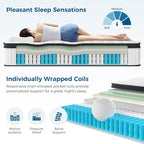 Inofia King Size Mattress, 14 inch Hybrid King Mattress in A Box,Ultra Comfort Memory Foam Layer, Medium Feels, Cooling Breathable Cover,Low Motion Transfer Supports for Any Sleep Position
