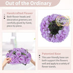 NUPTIO Flower Balls Flowers for Centerpieces: 10 Pcs 15.7 inch Diam Light Purple Artificial Rose Fake Flower Ball Arrangement Bouquet Wedding Centerpieces for Tables Wedding Centerpiece Decorations