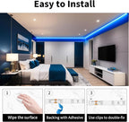 iNextStation 24V Blue LED Strip Light, 32.8ft/10M LED Tape Light SMD2835 600 LEDs Flexible Cuttable LED Light for Bedroom Kitchen Cabinet Bar Festival Home Indoor Decor (No Plug)