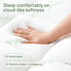Ultra Soft Twin Size Mattress Topper - Viscose Made from Bamboo Pillow Top Mattress Pad for Back Pain Relief - Naturally Cooling for Hot Sleepers, Green