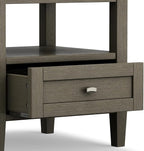SIMPLIHOME Warm Shaker SOLID WOOD 20 inch Wide Rectangle Transitional End Side Table in Farmhouse Grey for the Living Room and Bedroom