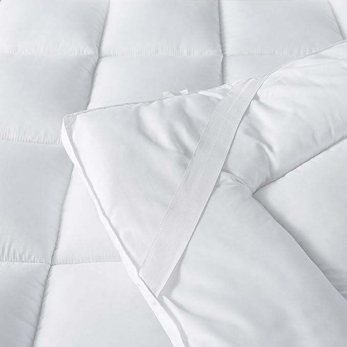 Mattress Topper Twin Size Pillowtop Bed Topper Mattress Pad 2 Inch Thick Mattress Cover