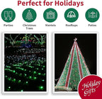 LAMPHOME Super-Bright Extendable Green Christmas Lights Decoration 150Lights 31.9ft UL Certified Mini Bulb String Lights Set for Outdoor Christmas Tree Garden Holiday Party Patio Wedding Garland Decor