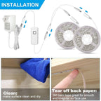 MYPLUS Under Cabinet Lighting Kit, 32.8 Ft Dimmable Led Strip Lights with 600 LEDs,12V, Low Power Safety Adapter, Flexible Tape Light for Kitchen Cabinet,Bedroom,Counter,Shelf (Warm White-3000k)