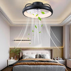 Ceiling Fans,Flush Mount Ceiling Fans with Lights and Remote Control, Low Profile Ceiling Fan with Light and Remote, Modern Ceiling Fan, Reversible, Dimmable, Noiseless(Black)