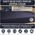 Foamma 6” x 28” x 75” Water Resistant Gel Memory Foam RV Bunk Mattress, Firm High Density Foam Base, Comfortable and Durable Polyester Cover, Truck, Camper, Travel Trailer, Made in USA