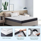 ONENICE 10 Inch Mattress Full, Cooling Gel‑Infused Memory Foam Mattresses in a Box, Imitation Cotton Fabric with 3D Down Alternative Filling Pillowtop CertiPUR-US® Certified, Fiberglass-Free