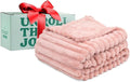 GO Premium Plush Soft Throw Blanket for Couch - Pink Fleece Blanket for Living Room, Bedroom, Home Decor - Small Couch Blanket for Men, Women (50x60 Inches)