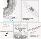 SURNIE Rope Lights Outdoor Waterproof Daylight White: LED 100FT Cuttable Outside Bright 110V Lighting 6000K Connectable Flexible Cool Clear Tube, Indoor Deck Patio Xmas Camping Decor, Not Flat Strip