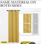 NICETOWN Yellow Blackout Drapes - Window Treatment Light Blocking Privacy Curtain Panels for Home Decoration (Set of 2, 42 inches by 95-inch)