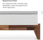 Tuft & Needle Mattress Topper, Twin Size, 2 inches of our Breathable, Supportive Adaptive Foam, Luxe Gray Cover, CertiPUR-US and Greenguard Gold Certified
