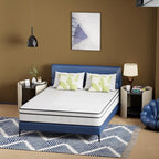 PayLessHere | 10 Inch Queen Mattress | Medium Firm Hybrid Mattress | White | with High-Density Foam and Breathable Cover | Pocket Spring Design, Pressure Relief | Bed in a Box, CertiPUR-US Certified
