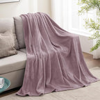 BEDELITE Fleece Blanket Twin Size Dusky Violet Throw Blankets for Couch & Bed, Luxury Plush Cozy Fuzzy Blanket 60x80 inches, Super Soft Warm Lightweight Throw Blanket for Travel Camping