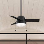Hunter Fan Company 59302 Hunter 36" Aker Ceiling Fan with Light, Matte Black Finish, Hunter Fan