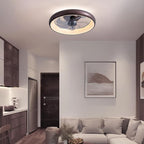 Ceiling Fan with Lights and Remote, 20'' Low Profile Flush Mount, 6 Wind Speeds, Modern Dimmable LED, Smart for Bedroom, Kids Room