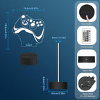 Attivolife Gamepad 3D Lamp, Hologram Illusion Controller Night Light for Kid, 16 Colors Changing & Remote Dimmer Control, Cool Boy Girl Video Gaming Room Accessories as Xmas Birthday Gift for Teen