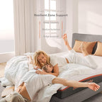Sweetnight 12” Hybrid Mattress with Gel Memory Foam & Pocket Innerspring , Bed Mattress with Moisture Wicking Adaptive Cover, Medium Firm, White & Grey, Queen Size