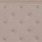 Flash Furniture Brighton Fabric Arched Tufted Upholstered King Size Platform Bed, Modern Low-Profile King Bed Frame with Headboard, Beige