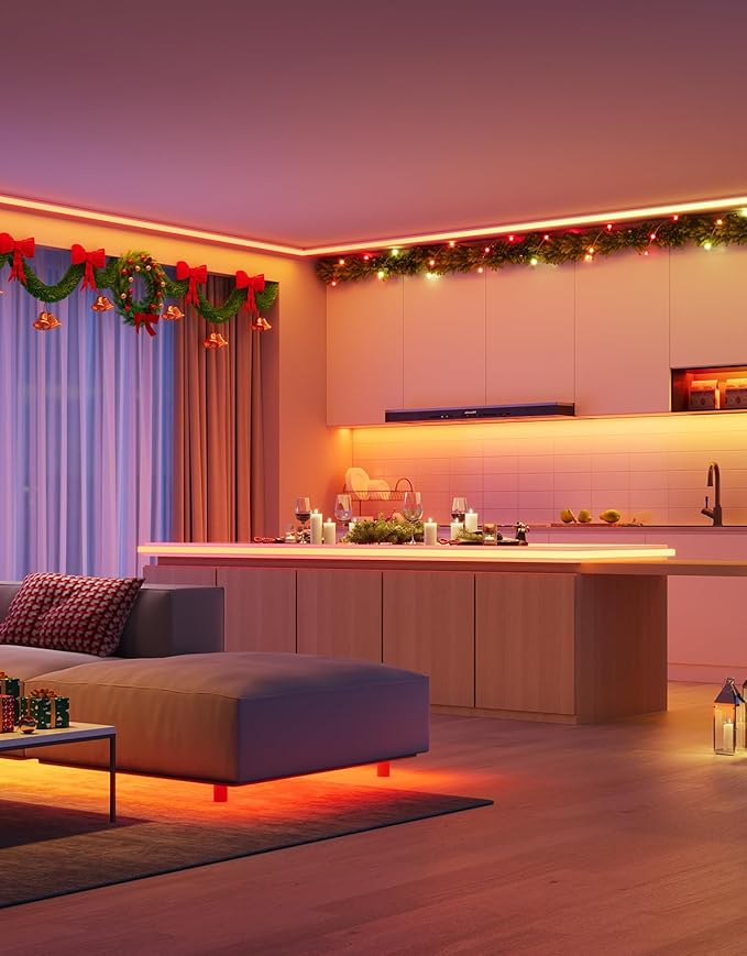 Govee LED Strip Lights RGBIC, 16.4ft Bluetooth Color Changing LED Lights with Segmented App Control, Smart LED Strip Color Picking, Music Sync LED Lights for Bedroom, Living Room, Party, Christmas