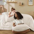 Litanika Twin XL Comforter Set Beige - 2 Pieces Extra Long Bed Set for College Dorm, All Season Bedding Set for Girls and Boys