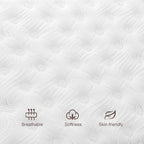 King Mattress, 12 Inch Hybrid Mattresses Eurotop with Gel Memory Foam,Motion Isolation Individually Wrapped Pocket Coils Breathable Comfort Soft Pressure Relief 100 Night Trial